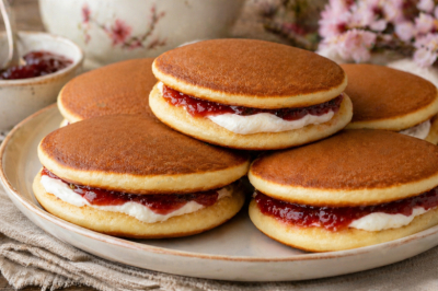Вместо оладий готовлю дораяки: японские блинчики с нежной начинкой из сметаны и джема