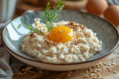 Оказывается, овсянка может быть вкусной, теперь только ее ем на завтрак: геркулес с яйцами, как ризотто