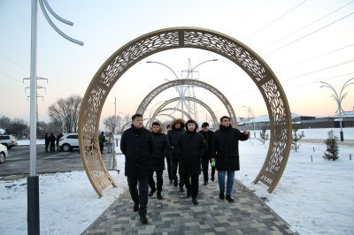Сквер в Карасу Алатауского района стал местом притяжения жителей
