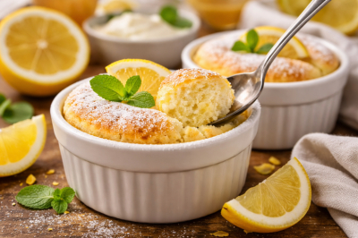Лимонное суфле из ложки творога &mdash; быстрый десерт в духовке. Получается воздушнее облака, а калорий почти нет